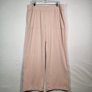 Anybody Woman's Cozy Knit Wide Leg Lounge Pant Size Large Pink